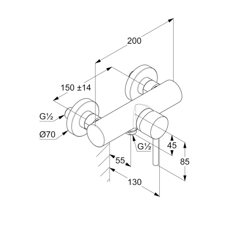 BOZZ BrauseEinhandmischer eigensicher chrom BOZZ BrauseEinhandmischer eigensicher chrom