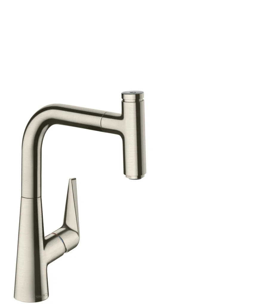 Hansgrohe Talis Select M51 Einhebel-Küchenmischer 220 mit Ausziehauslauf, Edelstahl-Optik, Schwenkbereich 110° oder 150°, Normalstrahl, Select-Knopf, MagFit-Brausehalterung, max. Durchfluss 8 l/min, Keramikmischsystem, Temperaturbegrenzung, Rückflussverh Hansgrohe Talis Select M51 Einhebel-Küchenmischer 220 mit Ausziehauslauf, Edelstahl-Optik, Schwenkbereich 110° oder 150°, Normalstrahl, Select-Knopf, MagFit-Brausehalterung, max. Durchfluss 8 l/min, Keramikmischsystem, Temperaturbegrenzung, Rückflussverh