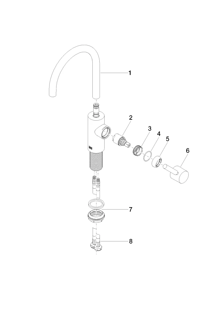 Dornbracht META Waschtisch-Einhandbatterie ohne Ablaufgarnitur - Chrom gebürstet