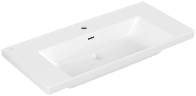Villeroy & Boch Wandwaschtisch aus TitanCeram „Subway 3.0“ 1000 × 470 × 165 mm, ohne Hahnlochbohrung, Hahnlochposition mittig in Weiß Alpin Villeroy & Boch Wandwaschtisch aus TitanCeram „Subway 3.0“ 1000 × 470 × 165 mm, ohne Hahnlochbohrung, Hahnlochposition mittig in Weiß Alpin