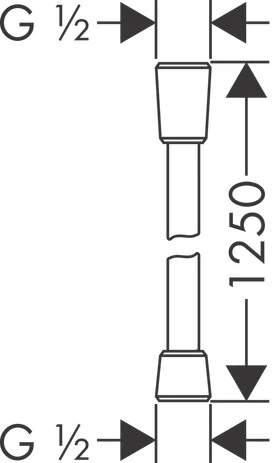 Brausenschlauch Isiflex B 1250mm chrom