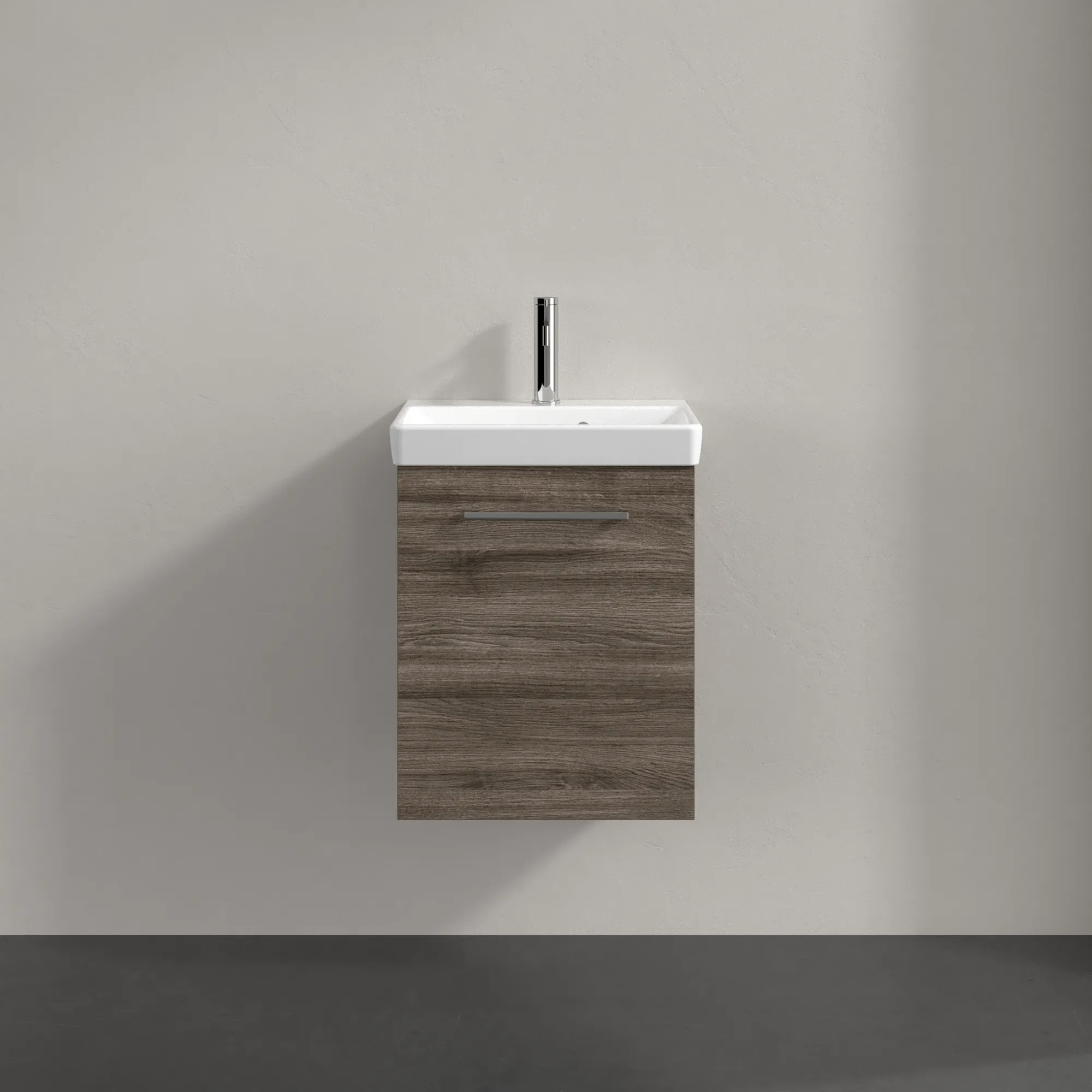 Villeroy & Boch Waschtischunterschrank mit Tür „Avento“ für Schrankwaschtisch 430 × 514 × 352 mm Stone Oak, Anschlag links, Soft Closing, 1 Tür Villeroy & Boch Waschtischunterschrank mit Tür „Avento“ für Schrankwaschtisch 430 × 514 × 352 mm Stone Oak, Anschlag links, Soft Closing, 1 Tür