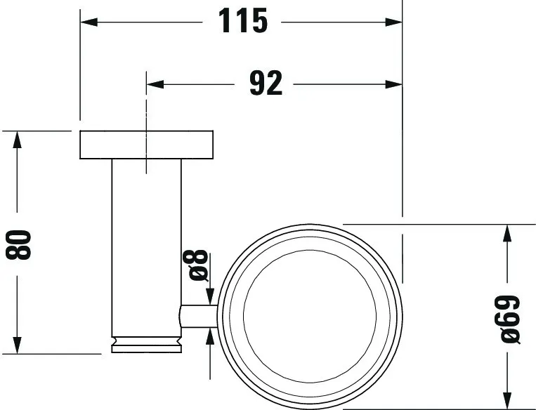 Duravit Glashalter „D-Code“ Glas rechts, matt, chrom in chrom / weiß /, Befestigung sichtbar, rechts Duravit Glashalter „D-Code“ Glas rechts, matt, chrom in chrom / weiß /, Befestigung sichtbar, rechts
