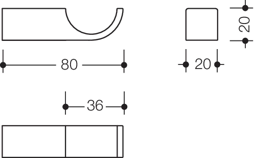 HEWI Handtuchhaken „System 800K“