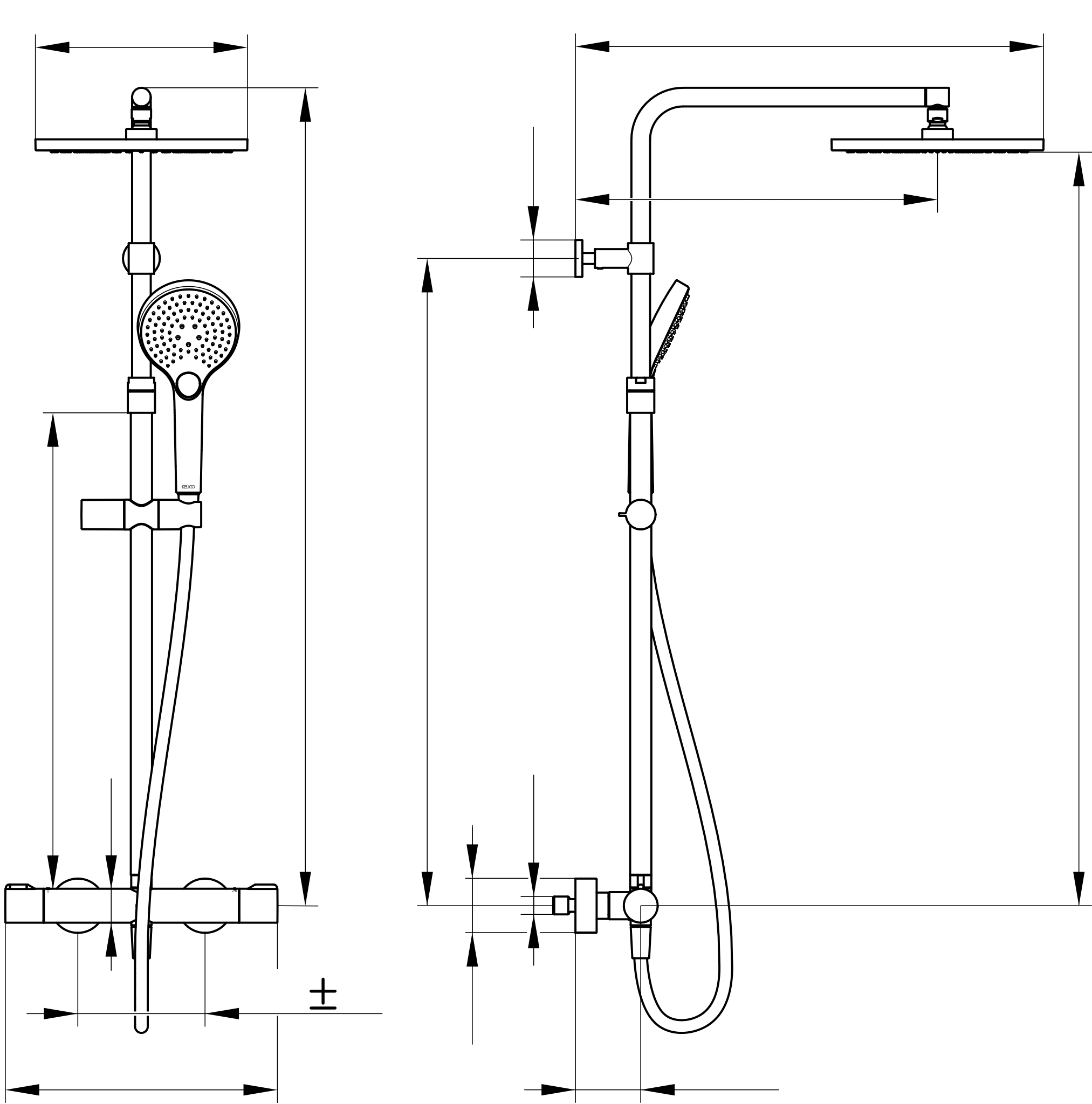 Plan blue 53926372321 Thermostat-Brausemischer mit Kopfbrause / Aufputz schwarz matt Plan blue 53926372321 Thermostat-Brausemischer mit Kopfbrause / Aufputz schwarz matt