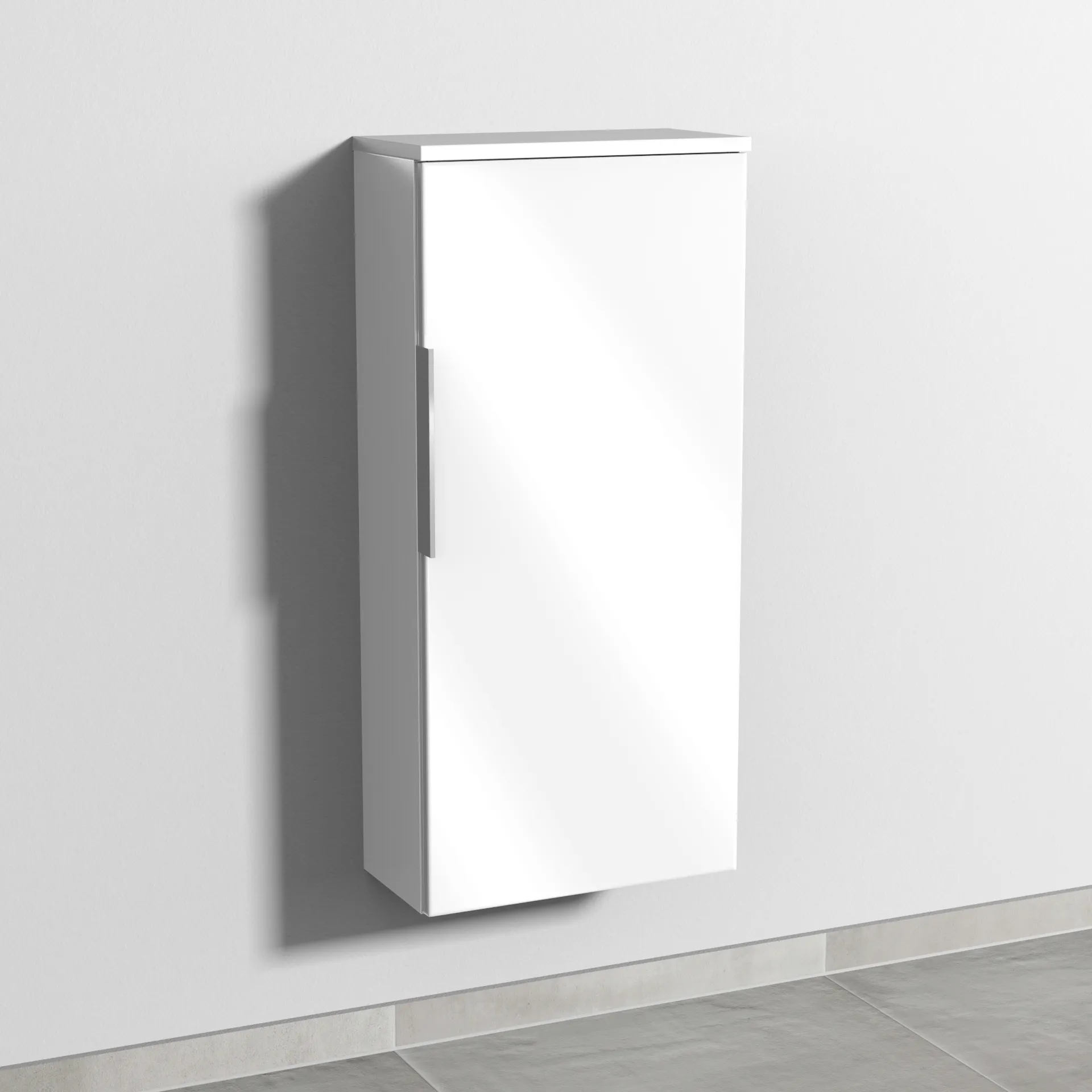 Sanipa Mittelschrank „3way“ 400 × 850 × 199 mm Anschlag rechts, in Weiß (glanz), Anschlag rechts