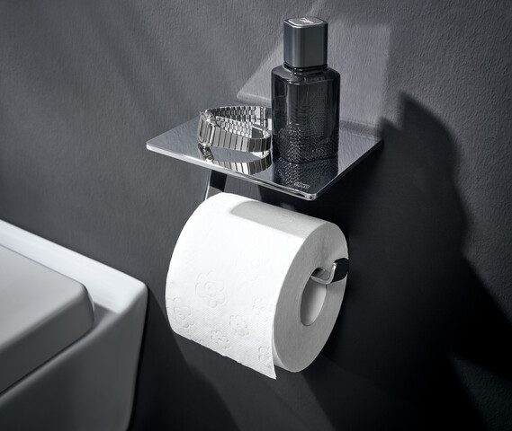 emco Toilettenpapierhalter mit Ablage „loft“ 0 × 0 × 0 cm in chrom