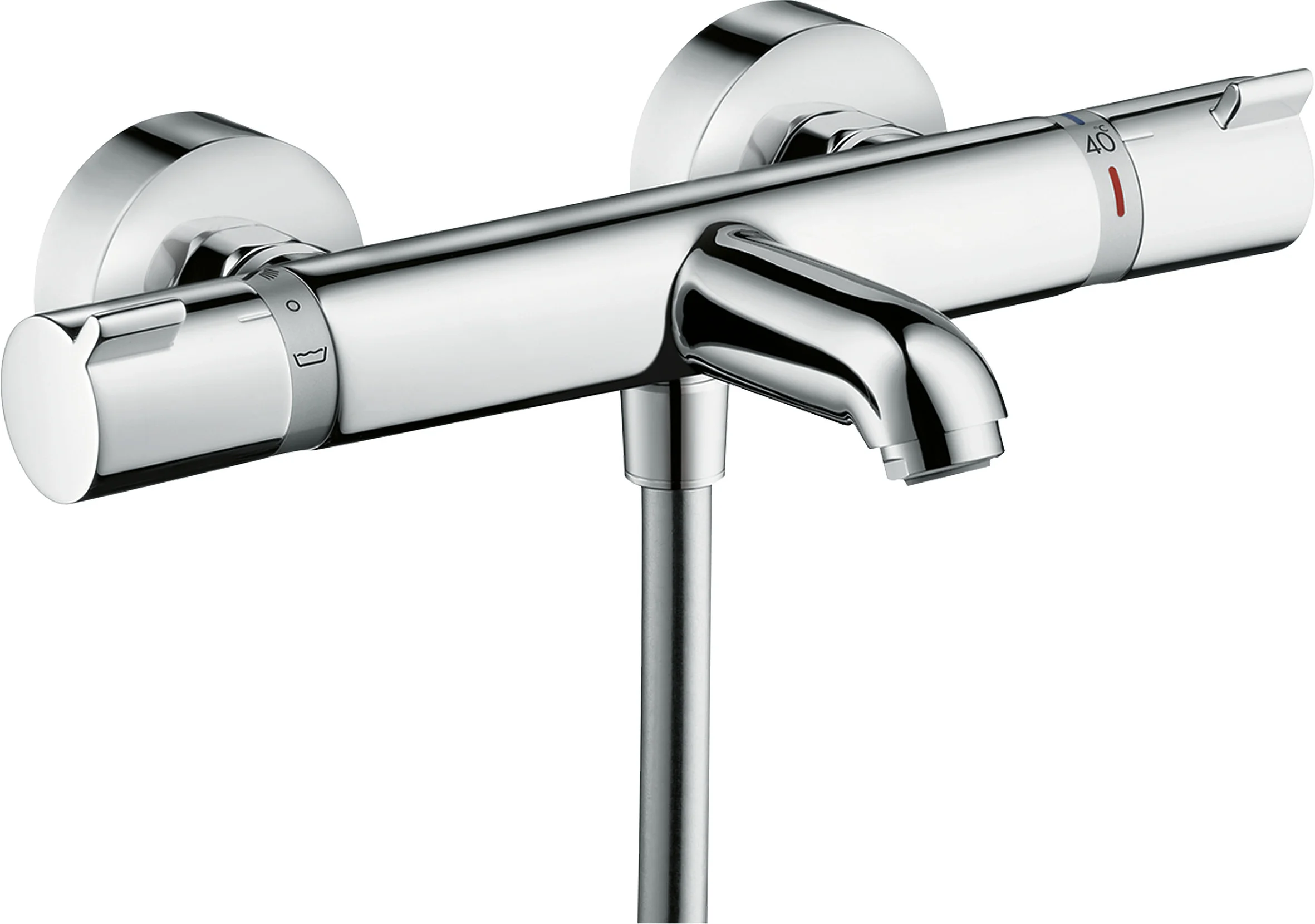 Hansgrohe Ecostat Comfort Wannenthermostat Aufputz Chrom, Ausladung 177 mm, 2 Verbraucher, DN15, für Durchlauferhitzer geeignet Hansgrohe Ecostat Comfort Wannenthermostat Aufputz Chrom, Ausladung 177 mm, 2 Verbraucher, DN15, für Durchlauferhitzer geeignet