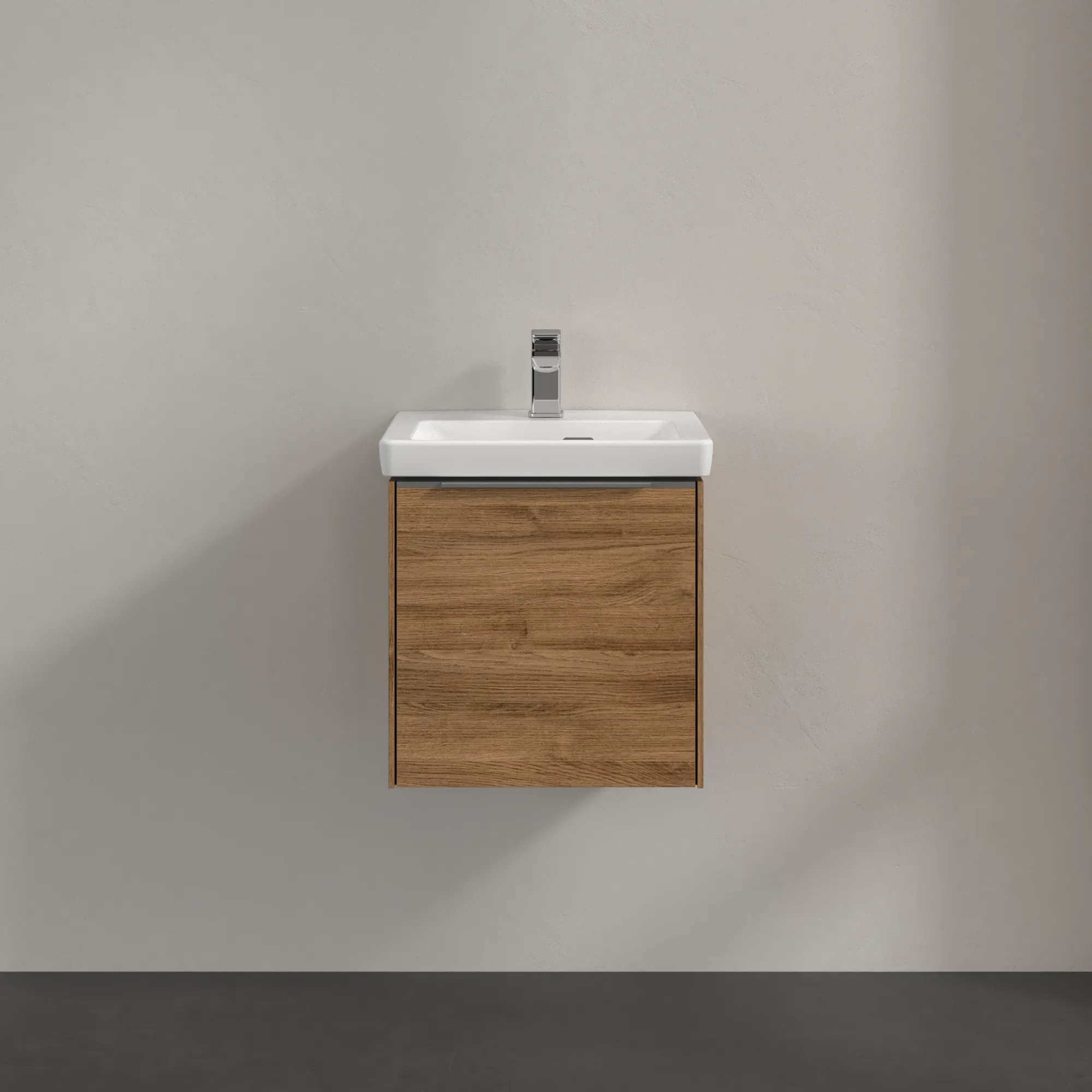 Villeroy & Boch Waschtischunterschrank mit Tür „Subway 3.0“ für Schrankwaschtisch 423 × 429 × 378 mm Kansas Oak, 1 Tür, für Becken mittig, Anschlag links