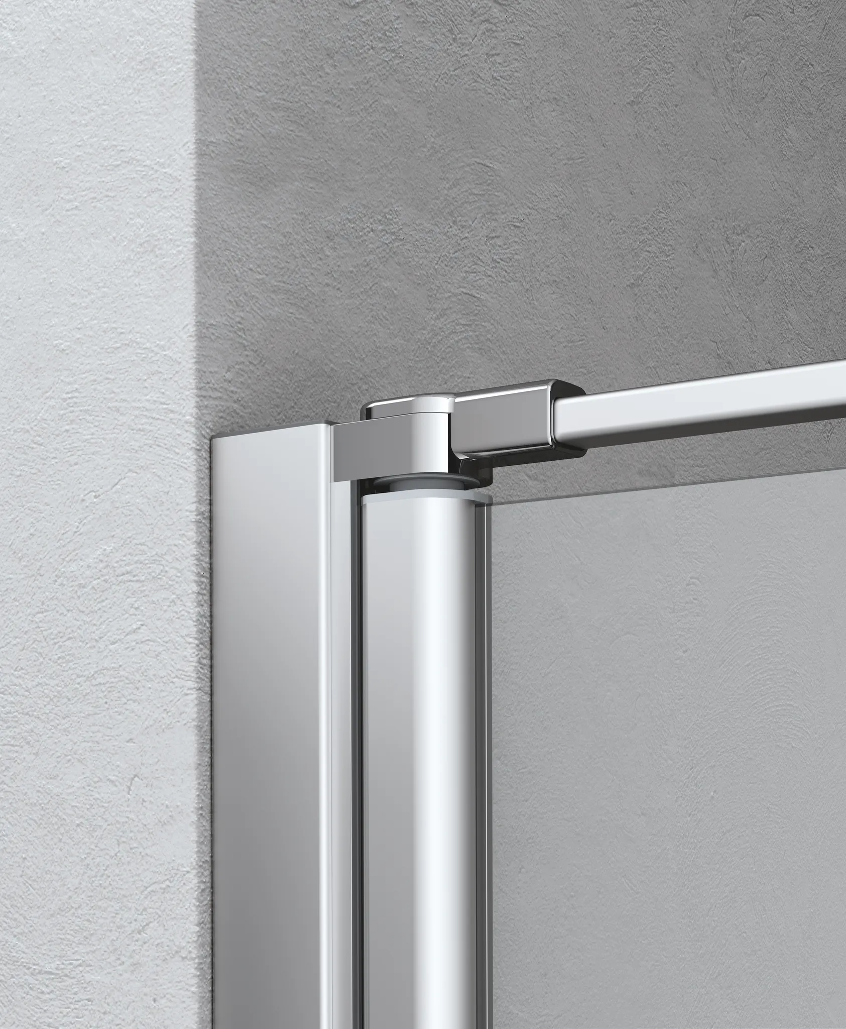 Duschtür Pendeltür für Nische und Ecke „LIGA“ Glas Klar, Profile Silber Mattglanz, Drehtür zweiteilig BV: 660 - 710 mm GAK: 650 - 700 mm WE: 660 - 710 mm H: 1850 mm