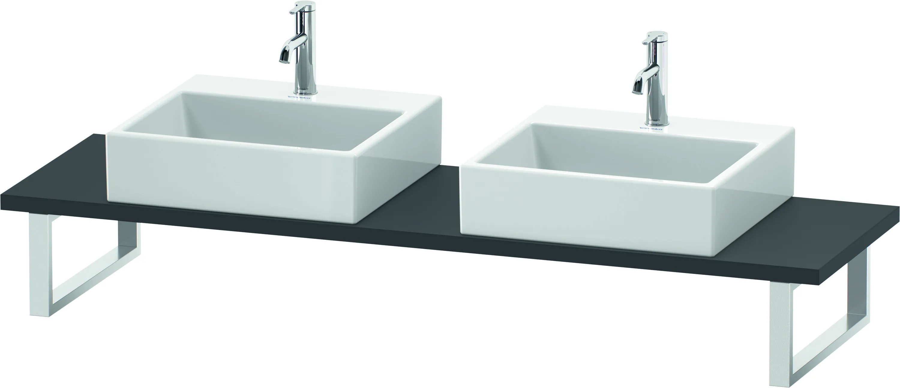 Duravit Konsole „DuraStyle“, links und rechts in Graphit Matt