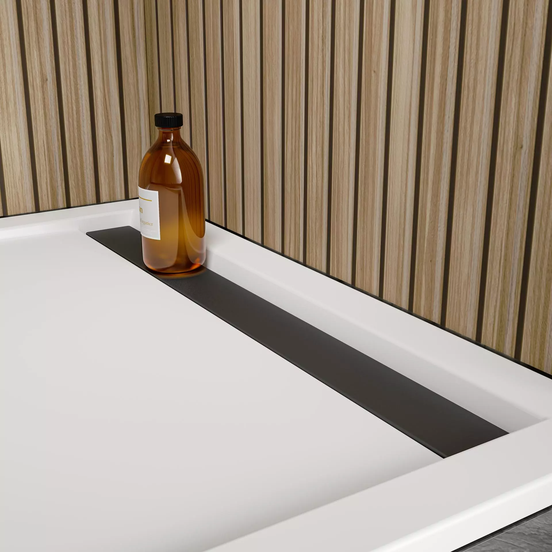 HSK quadrat Acryl-Duschwanne „superflach“ mit schmaler Ablaufrinne 100 × 100 cm ohne