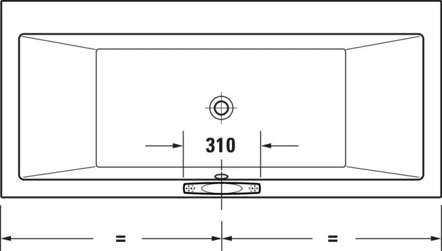 Duravit Badewannengriff 792804 31,1 cm in chrom