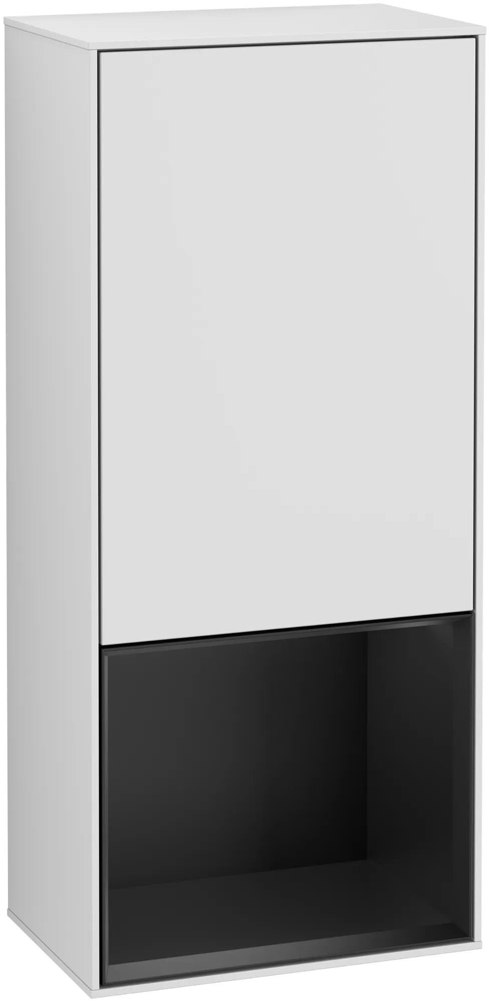 Villeroy & Boch Seitenschrank „Finion“ 41,8 × 93,6 cm 1 Tür, Anschlag rechts, mit Wand- und Regalelementbeleuchtung Anschlag rechts