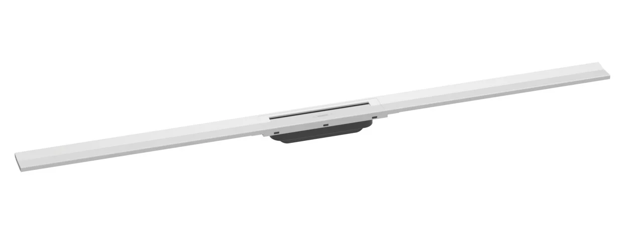 Hansgrohe RainDrain Flex Duschrinne 1200 mm, Mattweiß, höhenverstellbar, zweiseitige Montage, bis zu 60 l/min Ablaufleistung Hansgrohe RainDrain Flex Duschrinne 1200 mm, Mattweiß, höhenverstellbar, zweiseitige Montage, bis zu 60 l/min Ablaufleistung