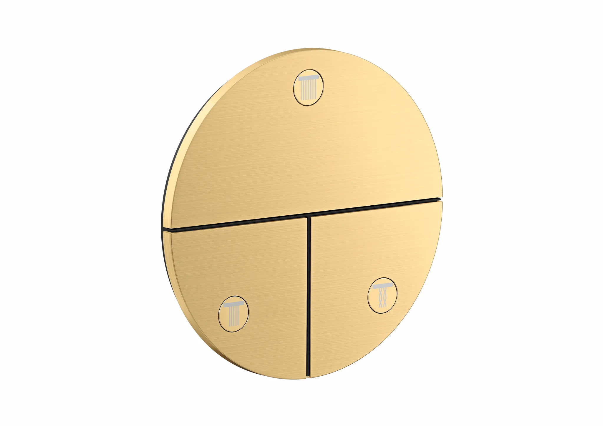 Hansgrohe AXOR ShowerSelect ID Ventil Unterputz rund für 3 Verbraucher Brushed Gold Optic