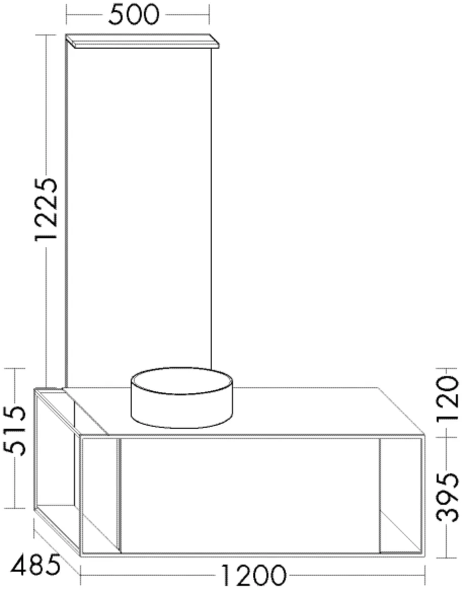 Badmöbelset Junit von burgbad – Spiegel mit Beleuchtung, Keramik-Aufsatzwaschtisch inkl. Waschtischunterschrank, 120 cm breit, 50 cm tief, 162 cm hoch