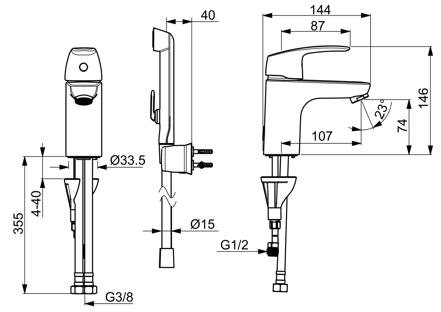 HansaPINTO Waschtischarmatur Hansapinto 2017 Einhebelmischer Chrom