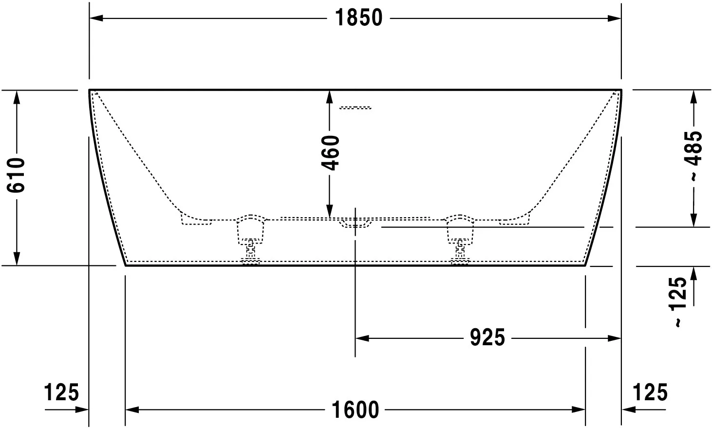 Duravit Whirlwanne „DuraSquare“ freistehend rechteck 1850 × 850 mm mit Air-System, in Weiß (matt) Duravit Whirlwanne „DuraSquare“ freistehend rechteck 1850 × 850 mm mit Air-System, in Weiß (matt)