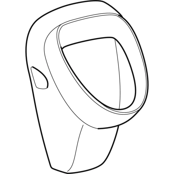 Urinal „Aller“, Zulauf von hinten, mit Zielobjekt 35 × 56,5 × 35 cm Urinal „Aller“, Zulauf von hinten, mit Zielobjekt 35 × 56,5 × 35 cm