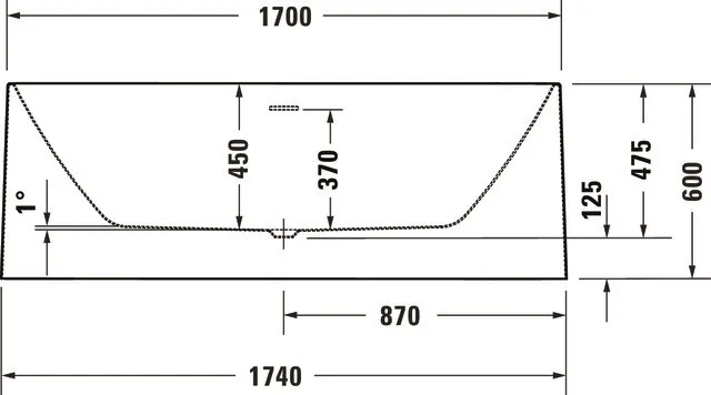 Duravit Badewanne „DuraFoga“ freistehend rechteck 170 × 70 cm