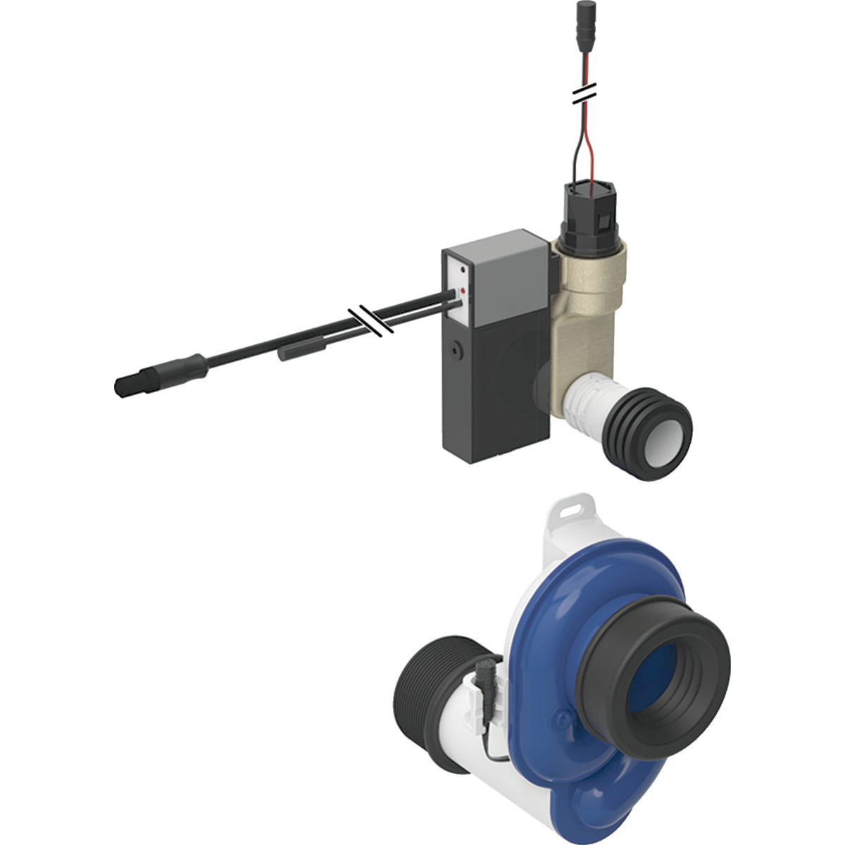 Urinalsteuerung mit elektronischer Spülauslösung, Batteriebetrieb, Aufputz, verdeckt