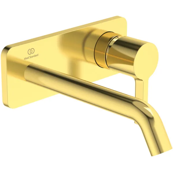 Ideal Standard Wand-Waschtischarmatur Joy, Brushed Gold, Ausladung 180 mm, Unterputz-Bausatz Ideal Standard Wand-Waschtischarmatur Joy, Brushed Gold, Ausladung 180 mm, Unterputz-Bausatz