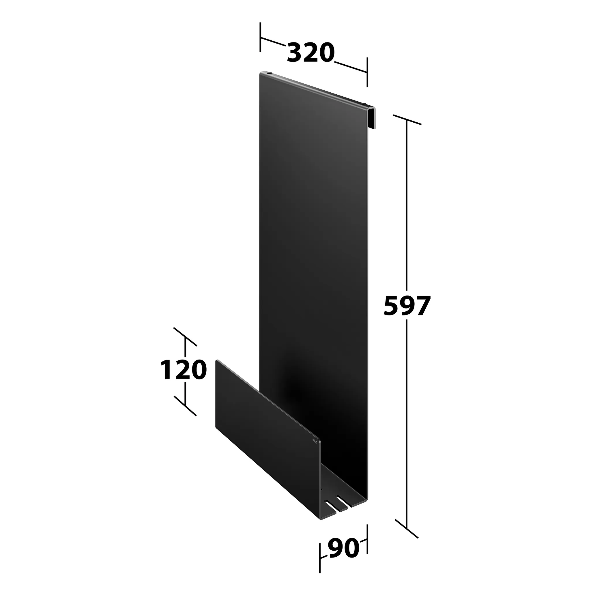 Duschablagen 24951370000 Duschablage einhängbar mit integriertem Haken 320 x 600 x 90 mm schwarzgrau