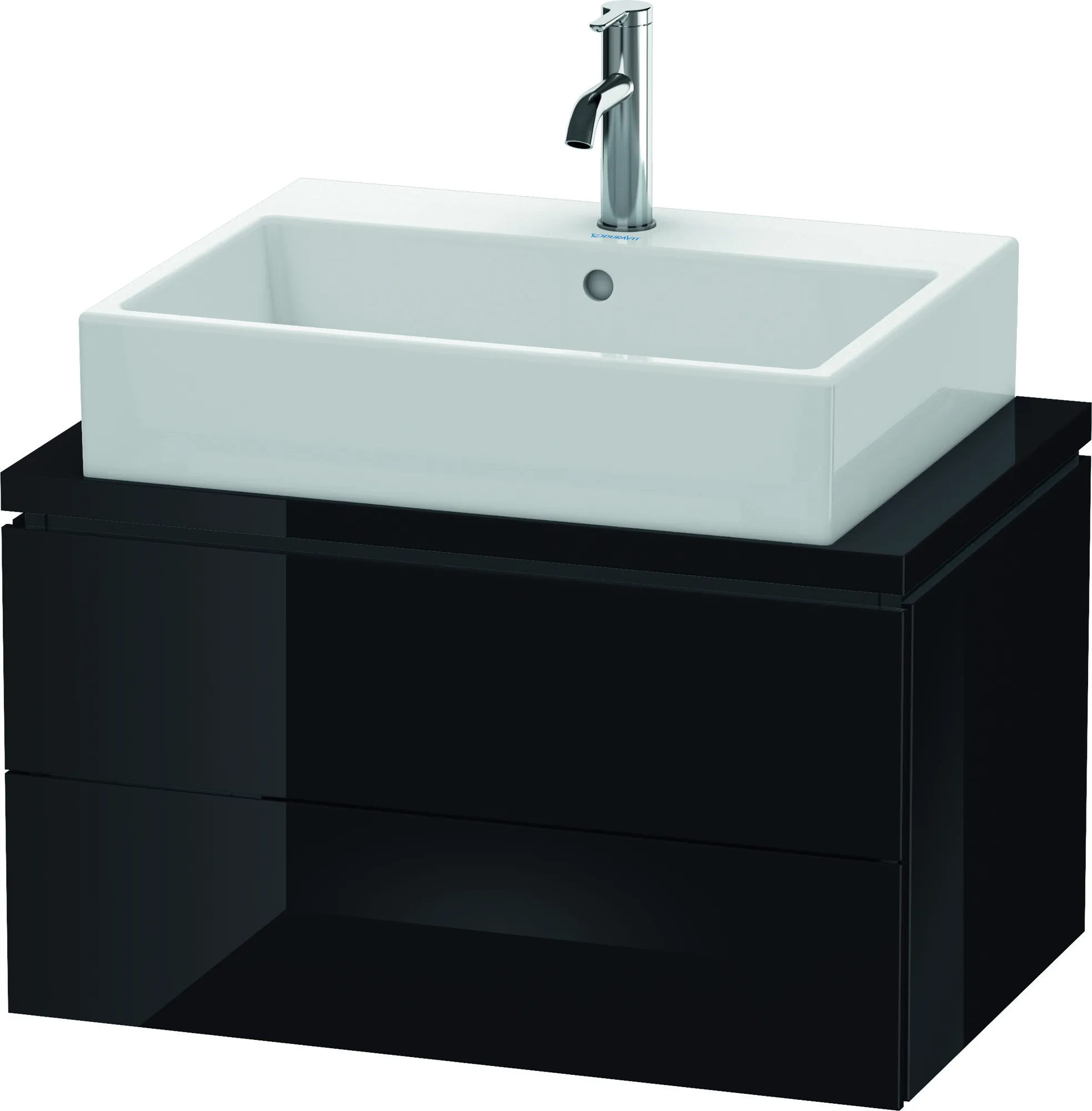 Duravit Waschtischunterschrank wandhängend „L-Cube“ 72 × 40 × 47,7 cm Schwarz Hochglanz Duravit Waschtischunterschrank wandhängend „L-Cube“ 72 × 40 × 47,7 cm Schwarz Hochglanz