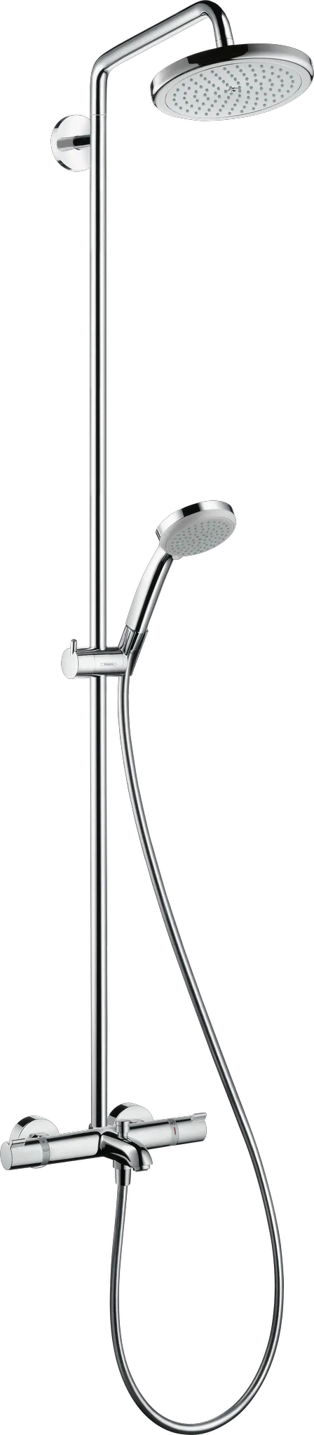 Showerpipe Croma 220 für Wanne chrom mit Thermostat Showerpipe Croma 220 für Wanne chrom mit Thermostat