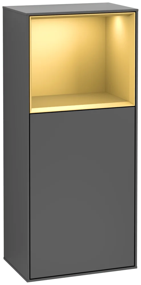 Villeroy & Boch Finion Seitenschrank F50 418x936x270mm anthrazit/gold Villeroy & Boch Finion Seitenschrank F50 418x936x270mm anthrazit/gold