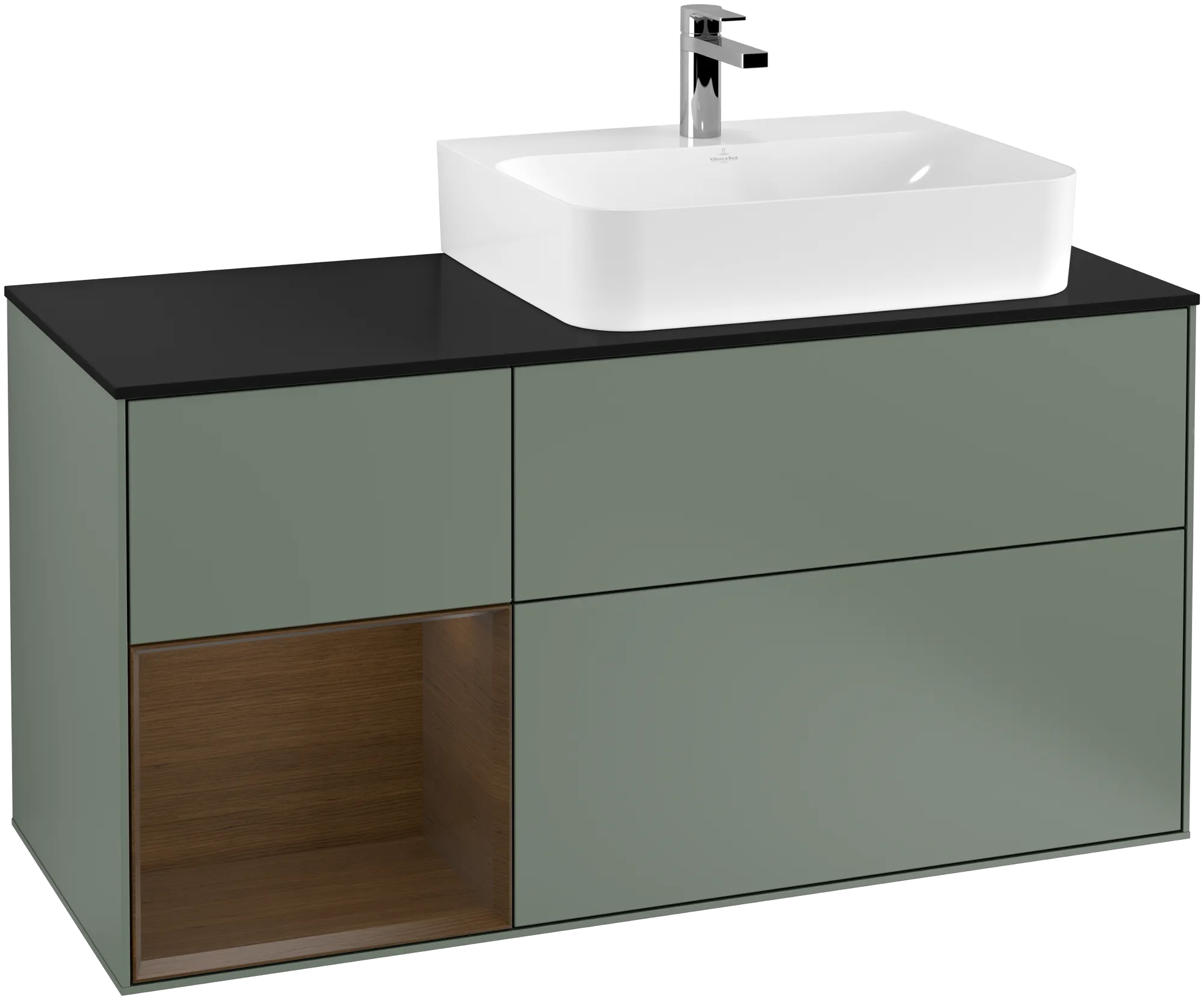 Villeroy & Boch Finion Waschbeckenunterschrank F14 1200x603x501mm Olive Matt
