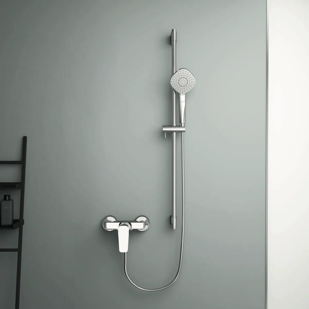 Brausekombination Idealrain 900mm 3-Funktionshandbrause, Durchmesser:100mm Chrom Brausekombination Idealrain 900mm 3-Funktionshandbrause, Durchmesser:100mm Chrom