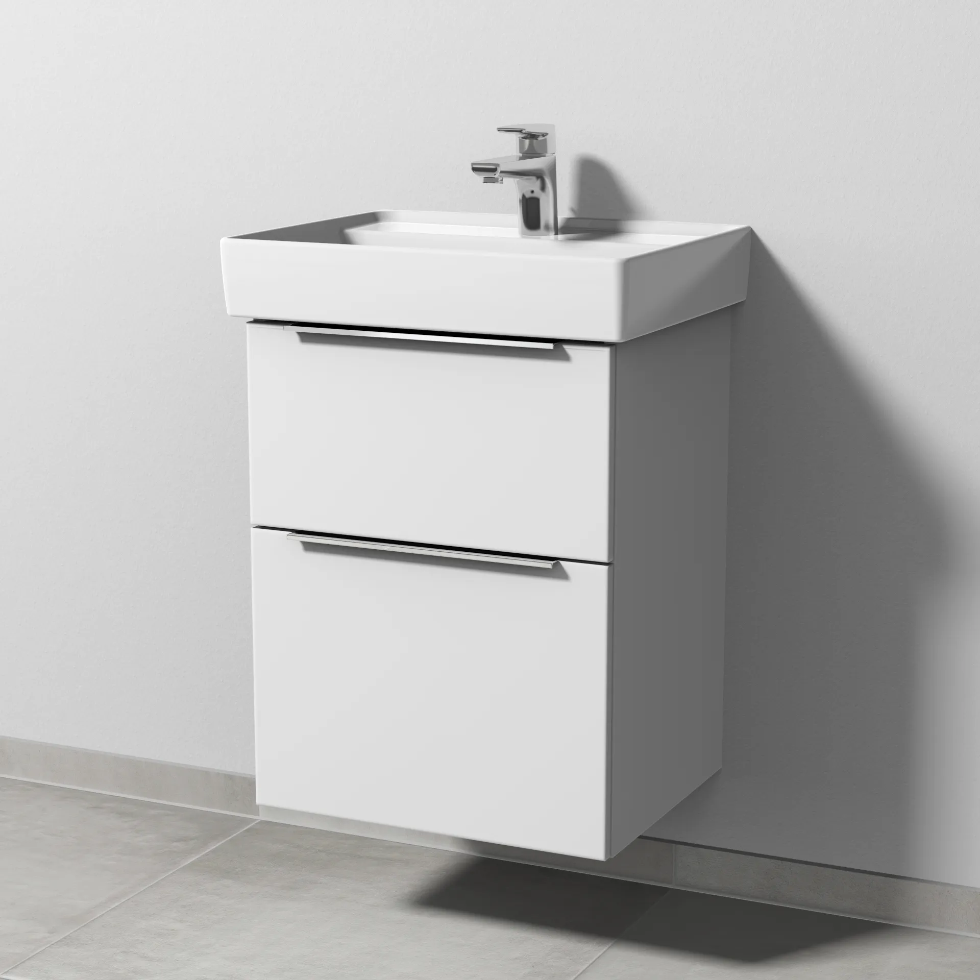 Sanipa Waschtischunterschrank „3way“ 450 × 588 × 377 mm in Weiß-Soft Sanipa Waschtischunterschrank „3way“ 450 × 588 × 377 mm in Weiß-Soft