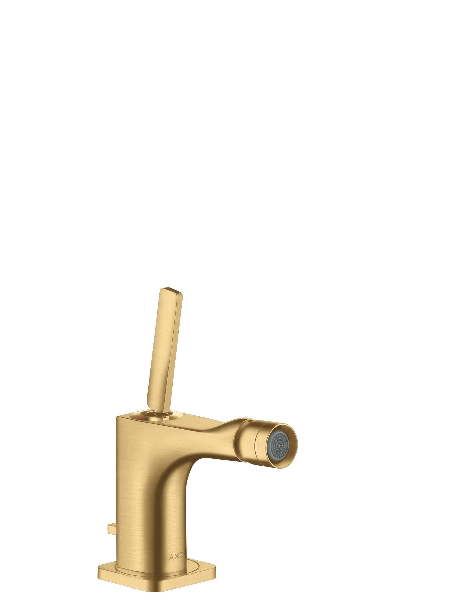 Hansgrohe AXOR Citterio E Bidetmischer Brushed Gold Optic Einhebel-Bidetmischer mit Kugelgelenk-Luftsprudler, Ausladung 114 mm, Auslaufhöhe 105 mm, max. Durchflussmenge 7,2 l/min bei 3 bar, Keramikmischsystem, für Durchlauferhitzer geeignet Hansgrohe AXOR Citterio E Bidetmischer Brushed Gold Optic Einhebel-Bidetmischer mit Kugelgelenk-Luftsprudler, Ausladung 114 mm, Auslaufhöhe 105 mm, max. Durchflussmenge 7,2 l/min bei 3 bar, Keramikmischsystem, für Durchlauferhitzer geeignet