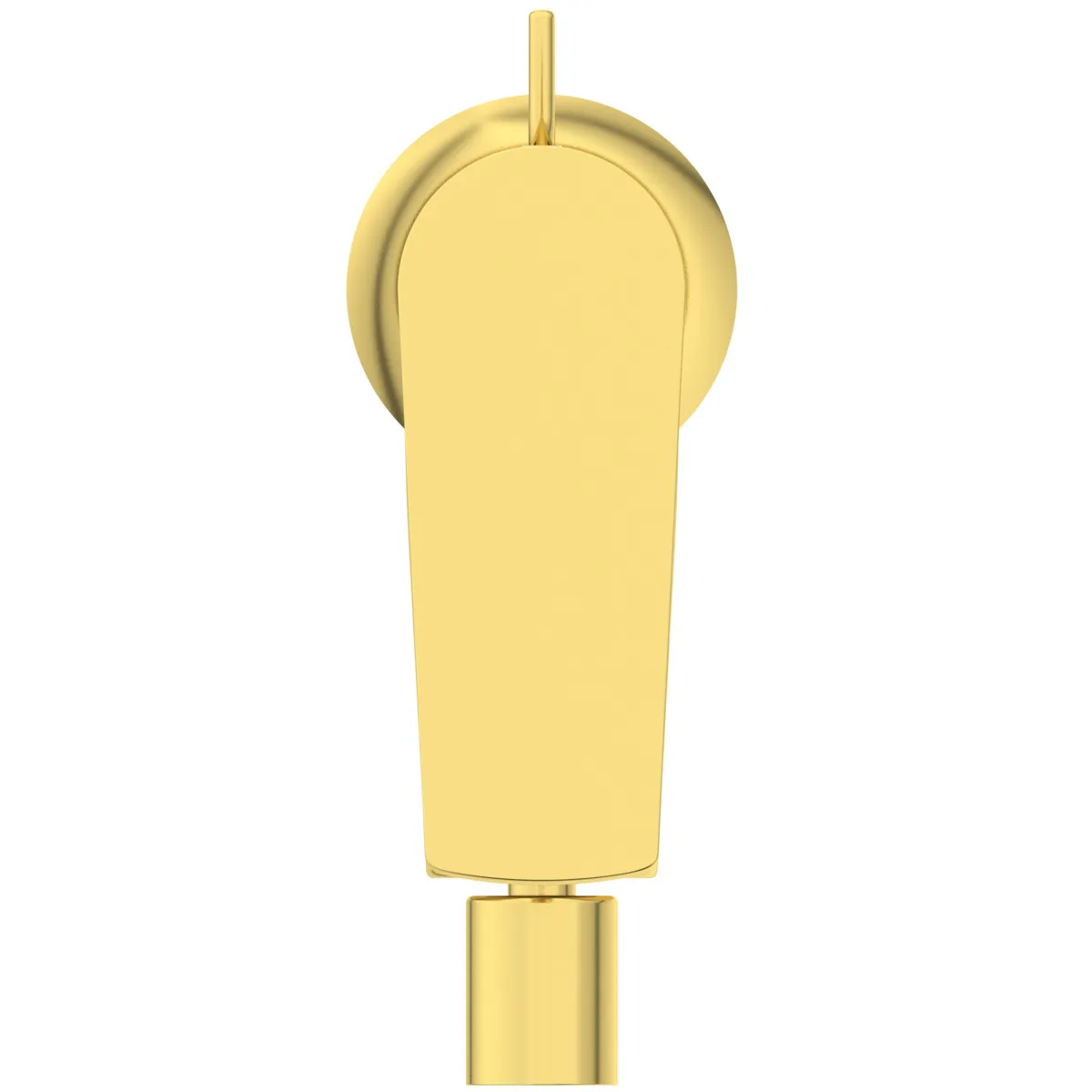 Ideal Standard Bidetarmatur La Dolce Vita Brushed Gold, Ausladung 105 mm, Auslaufhöhe 77 mm, Luftsprudler, Metall-Zugstangen-Ablaufgarnitur G1 1/4, Flexible Anschlussschläuche G3/8, Griff aus Metall, Schnellmontagesystem Easy-Fix, Kartusche Ø 28 mm, Firm