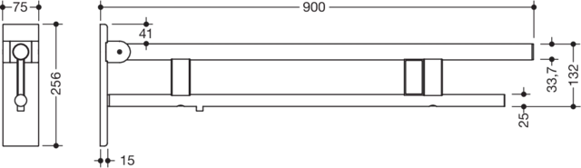 HEWI Stützklappgriff „System 900“