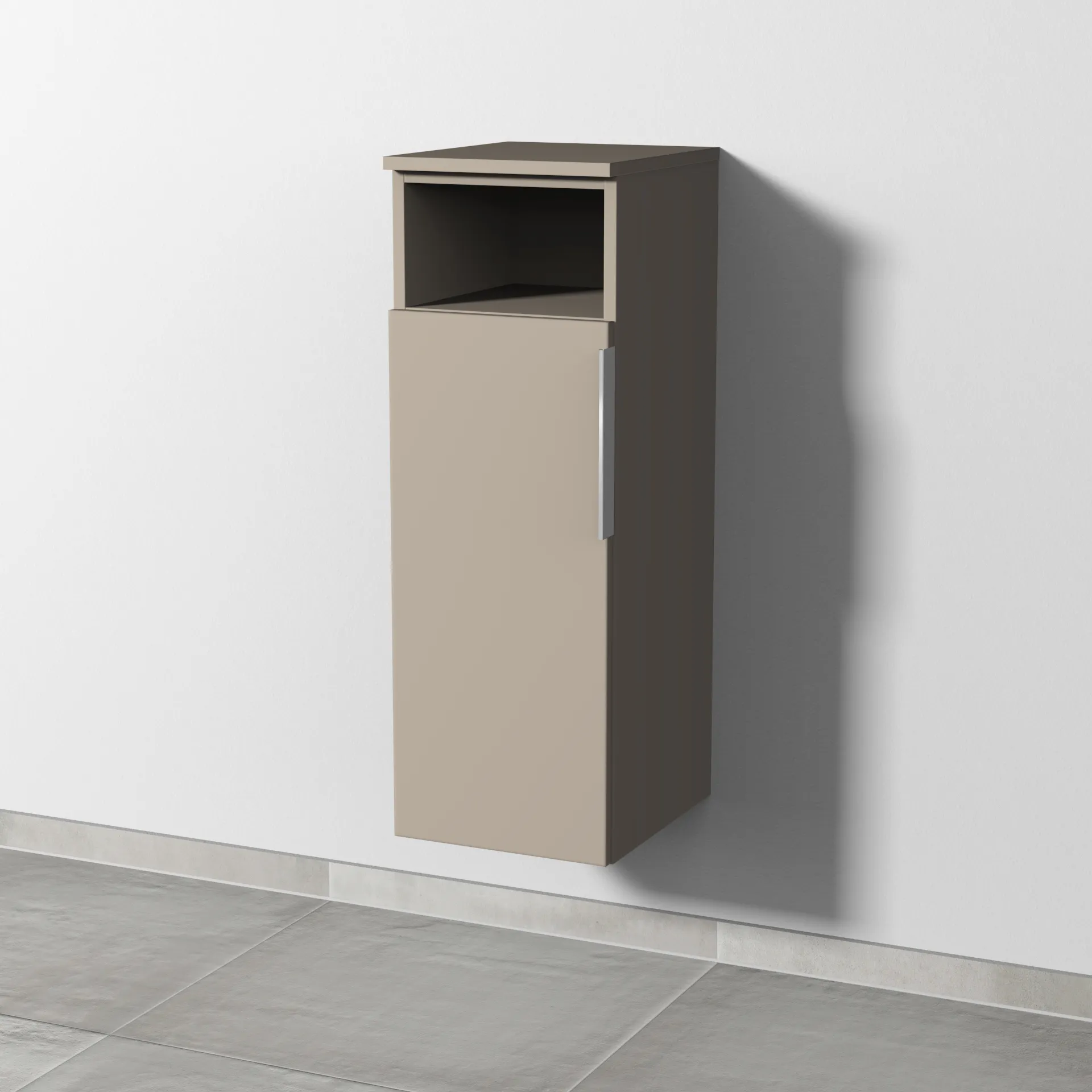 Sanipa Mittelschrank „3way“ 300 × 850 × 345 mm Anschlag links, in Sandgrau (matt), Anschlag links