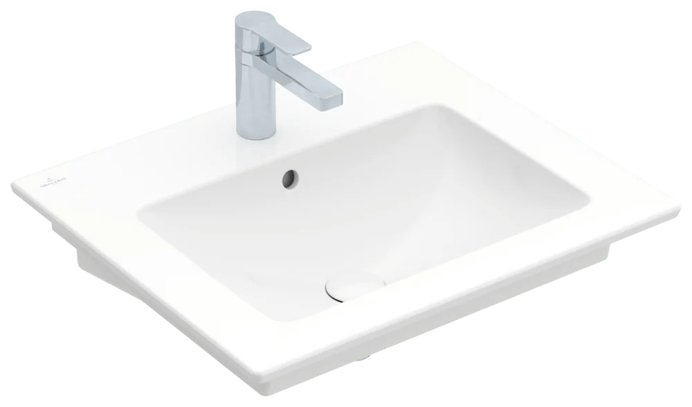 Villeroy & Boch Venticello Waschbecken, 600x505x165mm, glänzend weiß Alpin, mit Überlauf, Wandmontage Villeroy & Boch Venticello Waschbecken, 600x505x165mm, glänzend weiß Alpin, mit Überlauf, Wandmontage