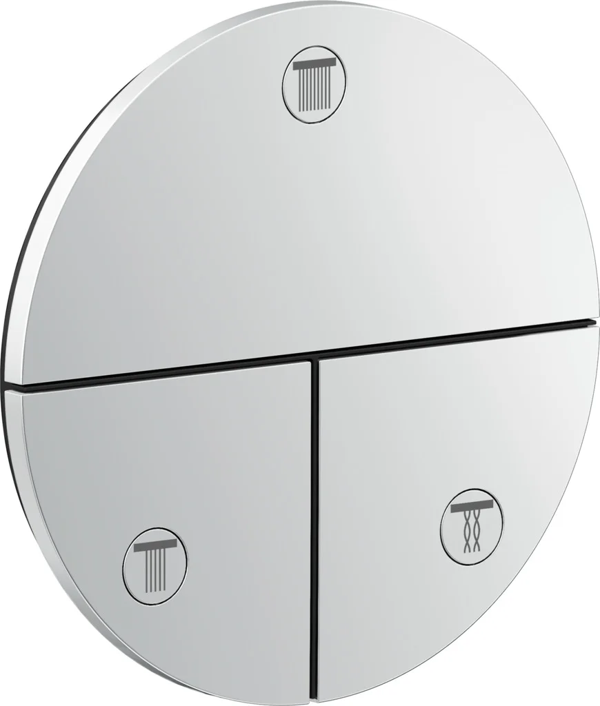 Hansgrohe AXOR ShowerSelect ID Absperrventil UP, 3 Verbraucher, Chrom, quadratisch, mit Tasten Rain klein, Rain groß, Handbrause, Schwall und MonoRain Hansgrohe AXOR ShowerSelect ID Absperrventil UP, 3 Verbraucher, Chrom, quadratisch, mit Tasten Rain klein, Rain groß, Handbrause, Schwall und MonoRain