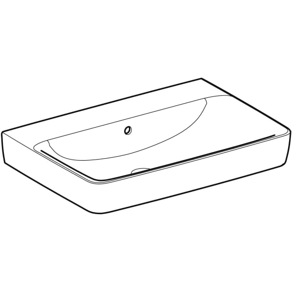 Wandwaschtisch „Renova Plan“, rechteckig 70 × 48 cm in weiß alpin Wandwaschtisch „Renova Plan“, rechteckig 70 × 48 cm in weiß alpin