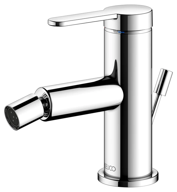 KEUCO IXMO Einhebel-Bidetmischer IXMO Flat mit Zugstangen-Ablaufgarnitur IXMO Flat, Rosette rund verchromt