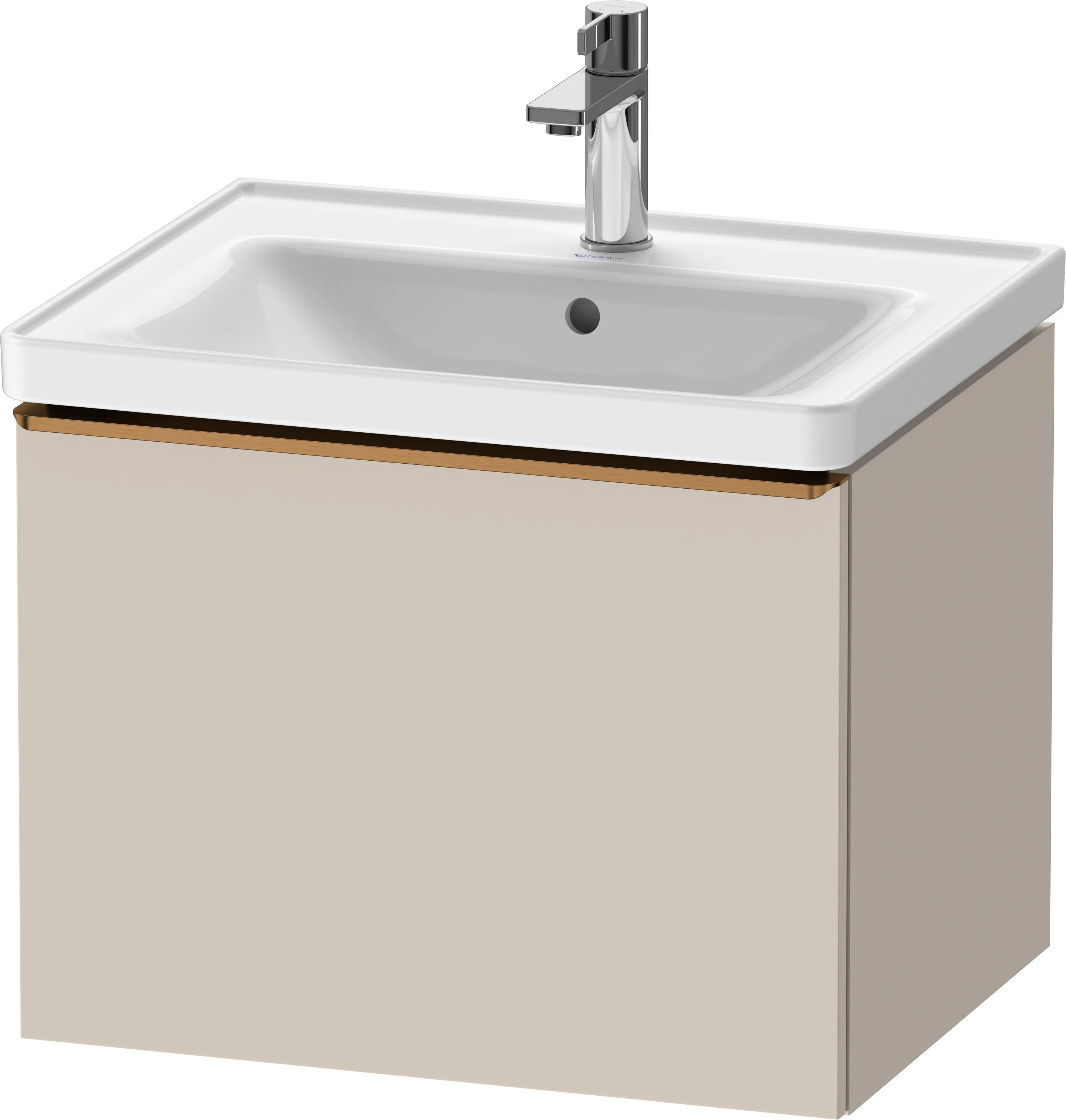 Duravit Waschtischunterschrank wandhängend „D-Neo“ 58,4 × 44 × 45,2 cm Taupe Matt