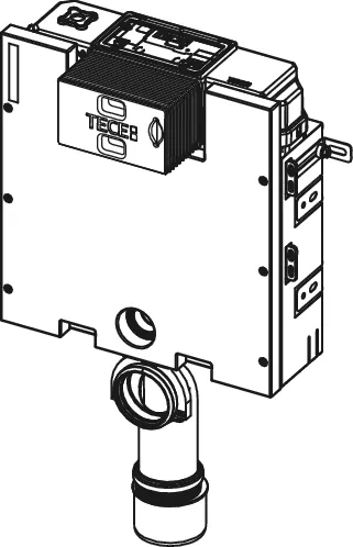 TECEbox WC-Modul mit Uni-Spülkasten und Fliesenträger-Front, Bauhöhe 820 mm