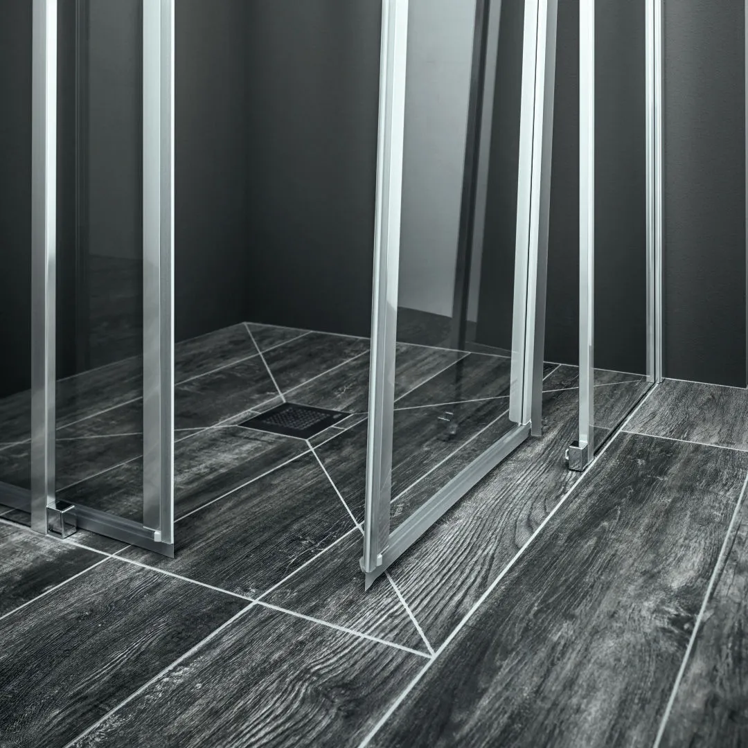Kermi Duschtür Gleittür 2-teilig bodenfrei mit Festfeld links für Nische und Ecke „LIGA“ 185 cm Glas Klar, Profile Silber Hochglanz, Schiebetür zweiteilig Kermi Duschtür Gleittür 2-teilig bodenfrei mit Festfeld links für Nische und Ecke „LIGA“ 185 cm Glas Klar, Profile Silber Hochglanz, Schiebetür zweiteilig