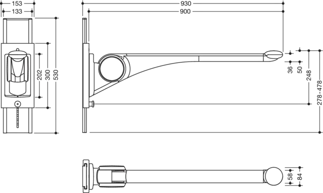 HEWI Stützklappgriff „Serie 802 LifeSystem“ HEWI Stützklappgriff „Serie 802 LifeSystem“
