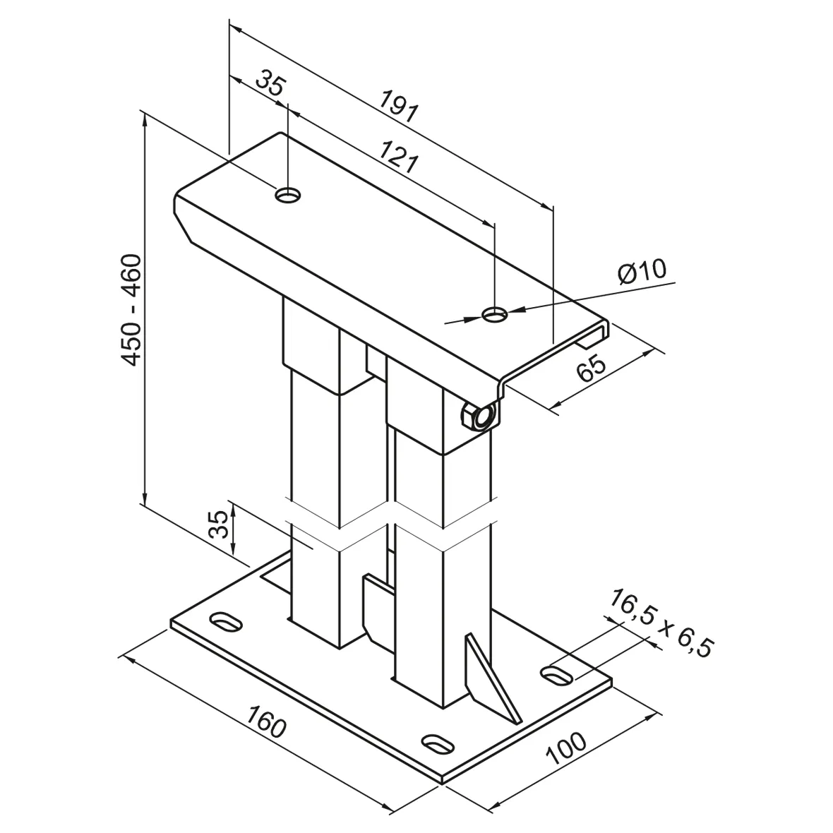 Zubehör Fußkonsole FMORV HD45-4, Sonder-Lack Zubehör Fußkonsole FMORV HD45-4, Sonder-Lack