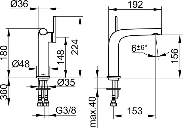 Edition 400 51502130100 Einhebel-Waschtischmischer 150 ohne Zugstangen-Ablaufgarnitur Schwarzchrom gebürstet Edition 400 51502130100 Einhebel-Waschtischmischer 150 ohne Zugstangen-Ablaufgarnitur Schwarzchrom gebürstet