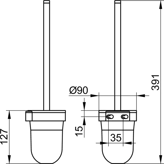 KEUCO CITY.2 Toilettenbürstengarnitur mit Kunststoff-Einsatz verchromt KEUCO CITY.2 Toilettenbürstengarnitur mit Kunststoff-Einsatz verchromt