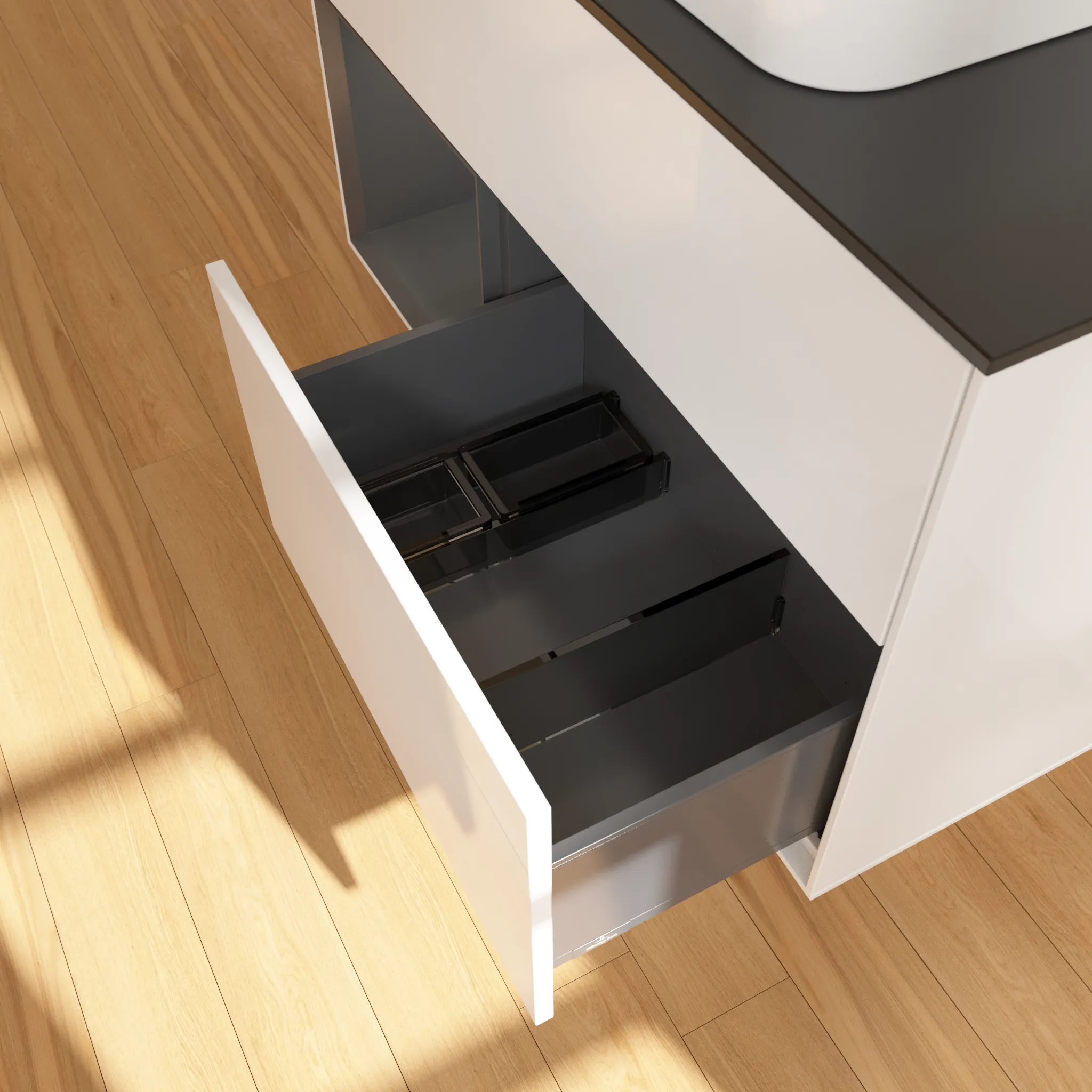 Villeroy & Boch Waschtischunterschrank „Finion“ für Schrankwaschtisch 1000 × 603 × 501 mm Glossy White Lacquer, für Becken mittig Villeroy & Boch Waschtischunterschrank „Finion“ für Schrankwaschtisch 1000 × 603 × 501 mm Glossy White Lacquer, für Becken mittig